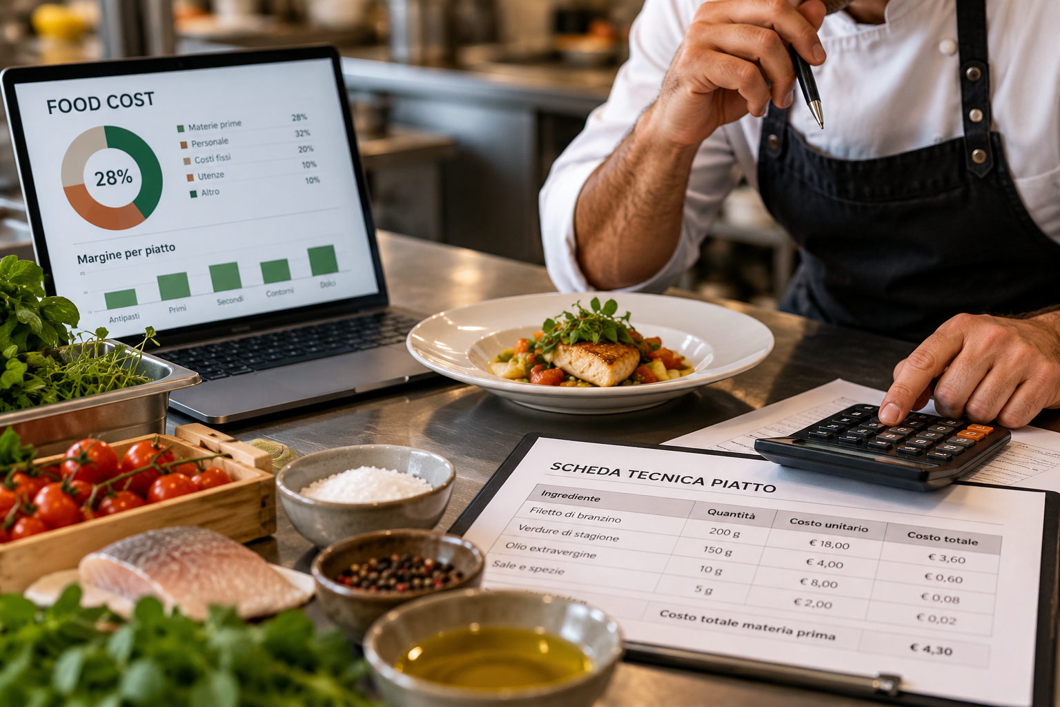 Analisi dei costi in cucina professionale -Controllare il food cost per aumentare la redditività