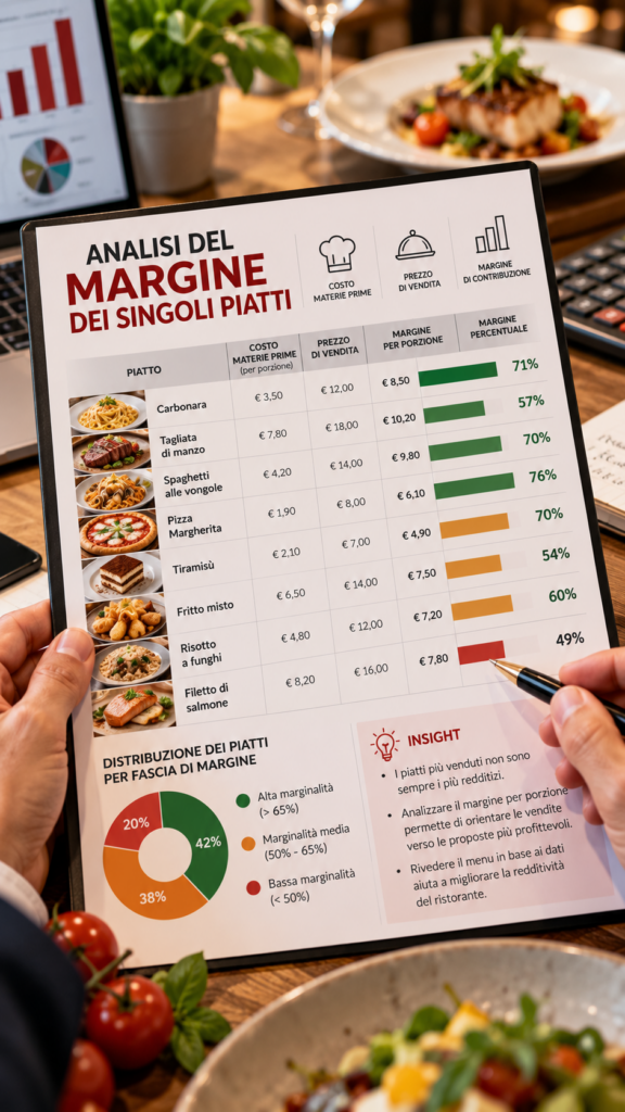 Analizzare il margine dei singoli piatti del ristorante (1)
